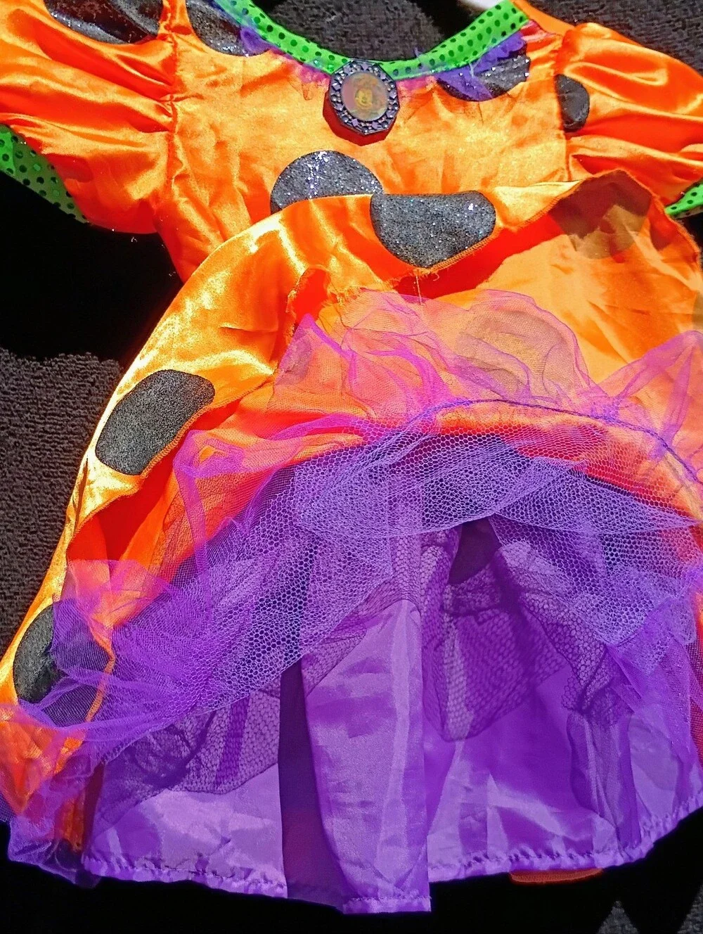 XXS 2T/3T Disney Minnie Mouse Orange Pretend Play Dress Up Halloween Costume